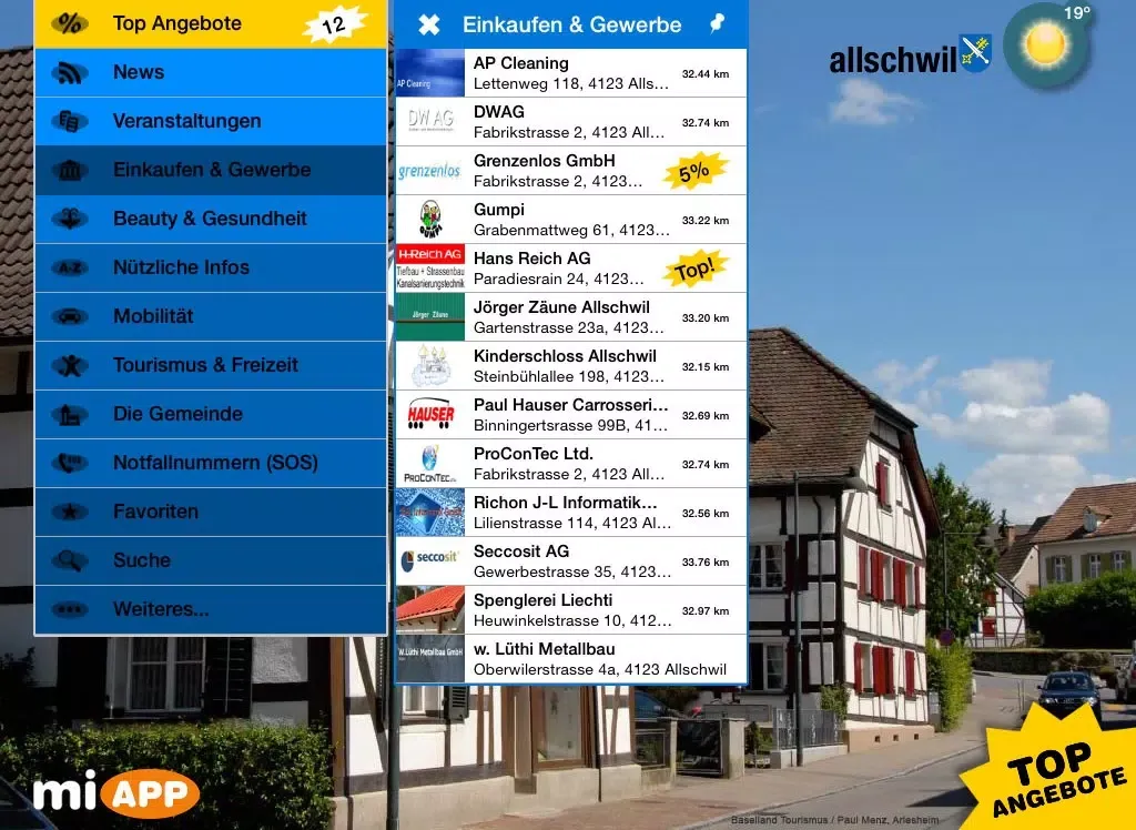 miAPP Allschwil iPad  Screenshots