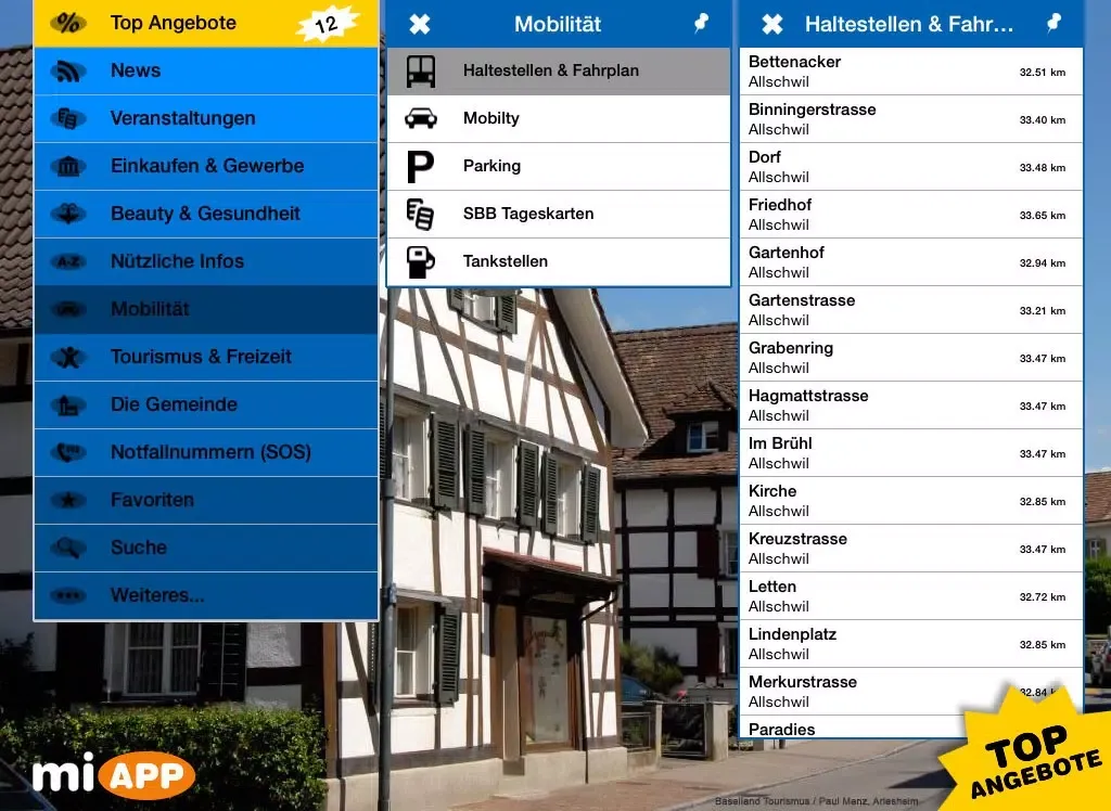 miAPP Allschwil iPad  Screenshots