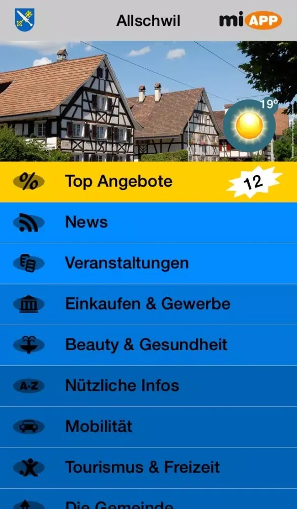 miAPP Allschwil Screenshots