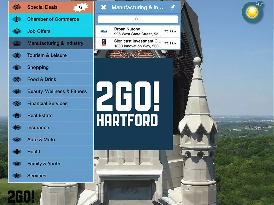 Zrzuty ekranu 2GO! Hartford iPad 
