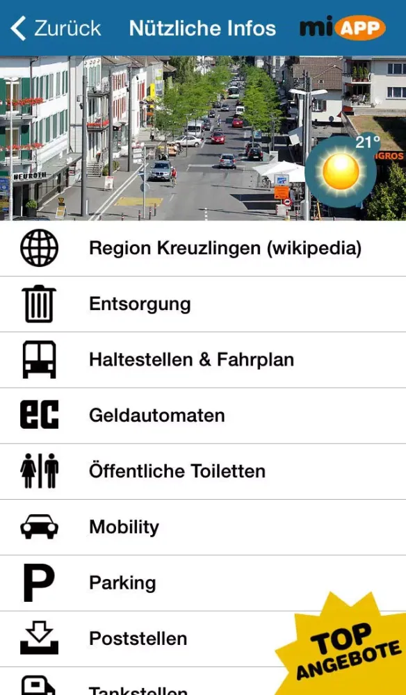 Скриншоты miAPP Kreuzlingen