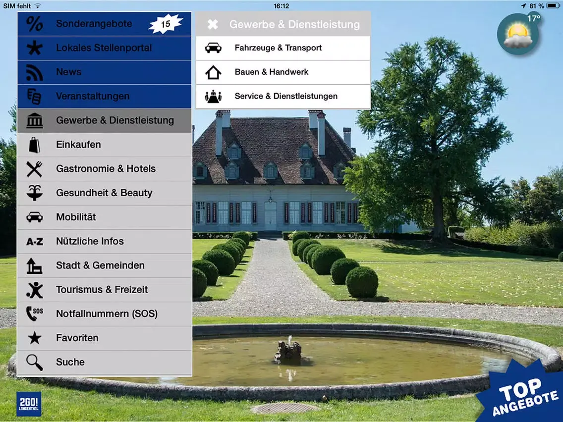 2GO! Langenthal iPad 应用截图