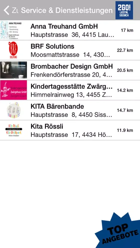 2GO! Liestal-Sissach 스크린샷