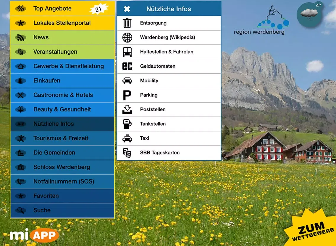 Ảnh chụp màn hình của miAPP Werdenberg iPad 