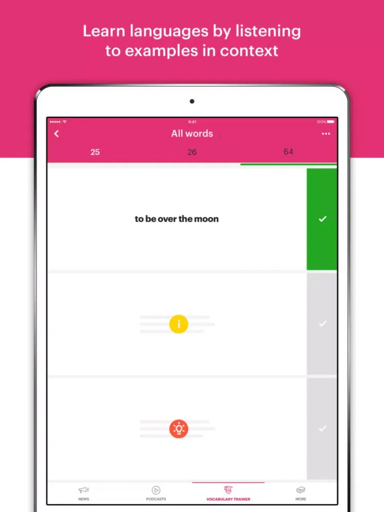 PodClub – learning languages iPad  স্ক্রিনশট