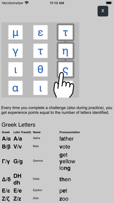Zrzuty ekranu Greek αβ