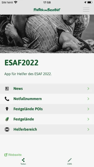 Helfer App ESAF 2022 スクリーンショット