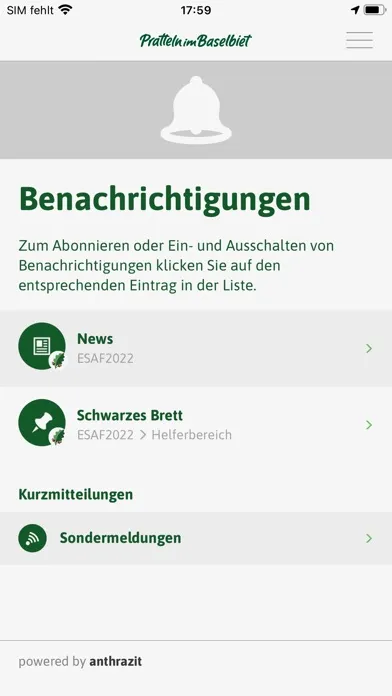 Helfer App ESAF 2022 スクリーンショット