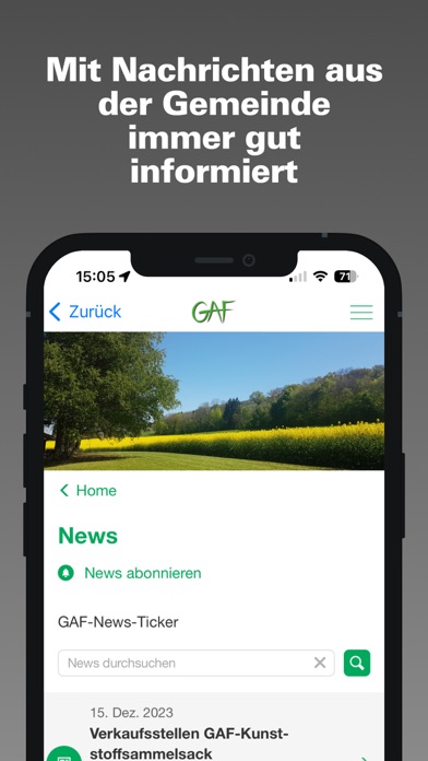Скриншоты GAF Recyclingkalender