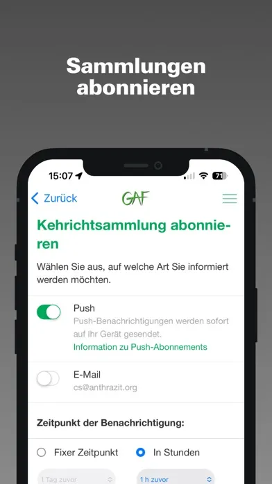 GAF Recyclingkalender 스크린샷