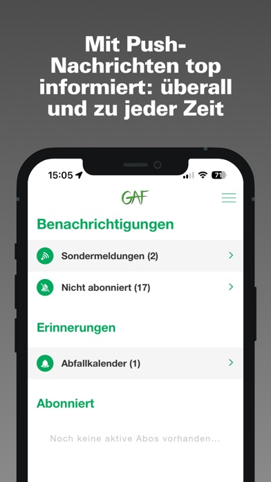 Скриншоты GAF Recyclingkalender