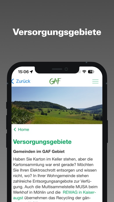 Скриншоты GAF Recyclingkalender
