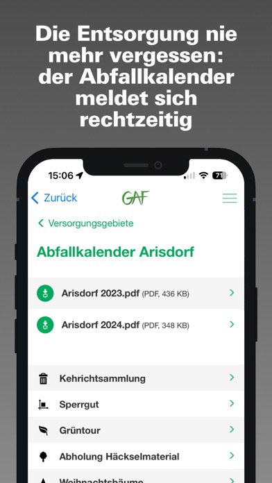 Скриншоты GAF Recyclingkalender