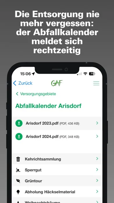 GAF Recyclingkalender 스크린샷