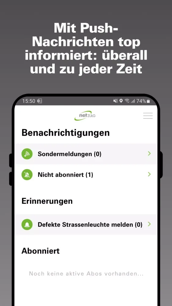 NetZulg App Screenshots
