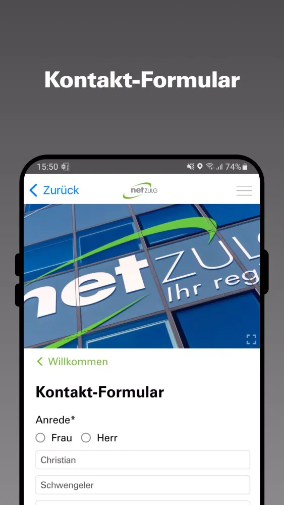 NetZulg App Screenshots