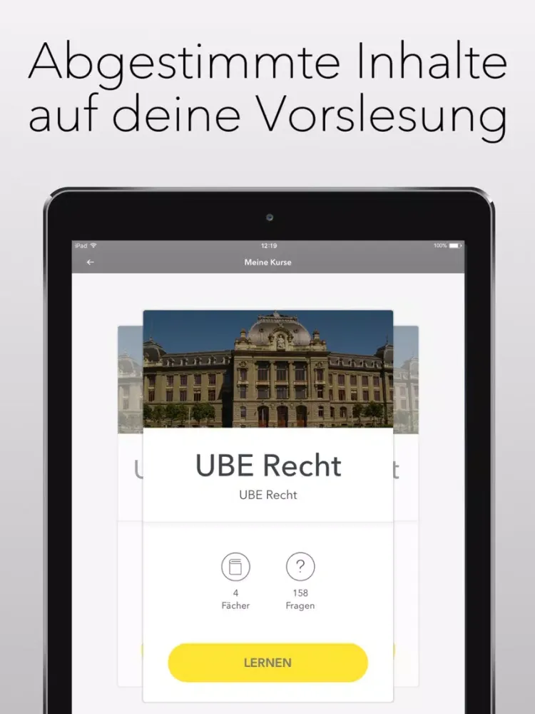 StudentApp - exam preparation with multiple choice questions for your swiss university iPad 應用截圖