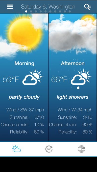 Ảnh chụp màn hình của USA Weather forecast