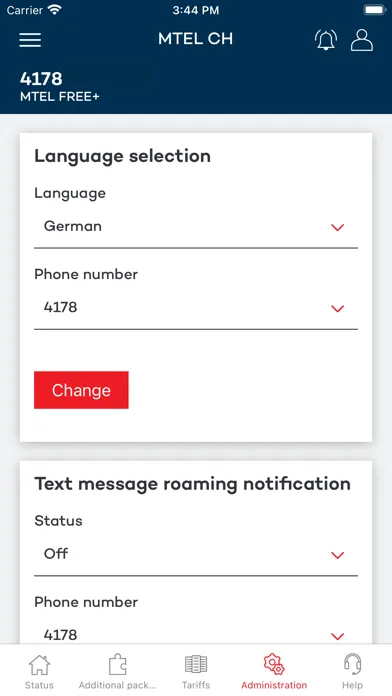 My Mtel Switzerland स्क्रीनशॉट