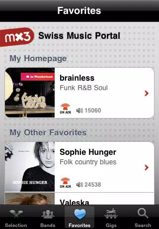 Mx3.ch Mobile Screenshots