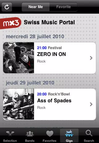 Mx3.ch Mobile Screenshots