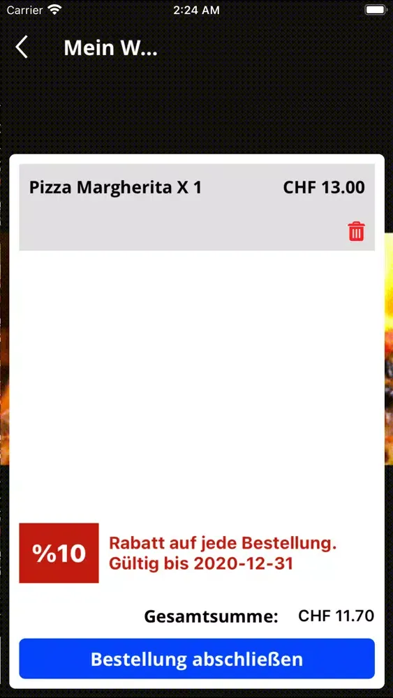ภาพหน้าจอของ Bahnhöfli Niederbipp Pizza