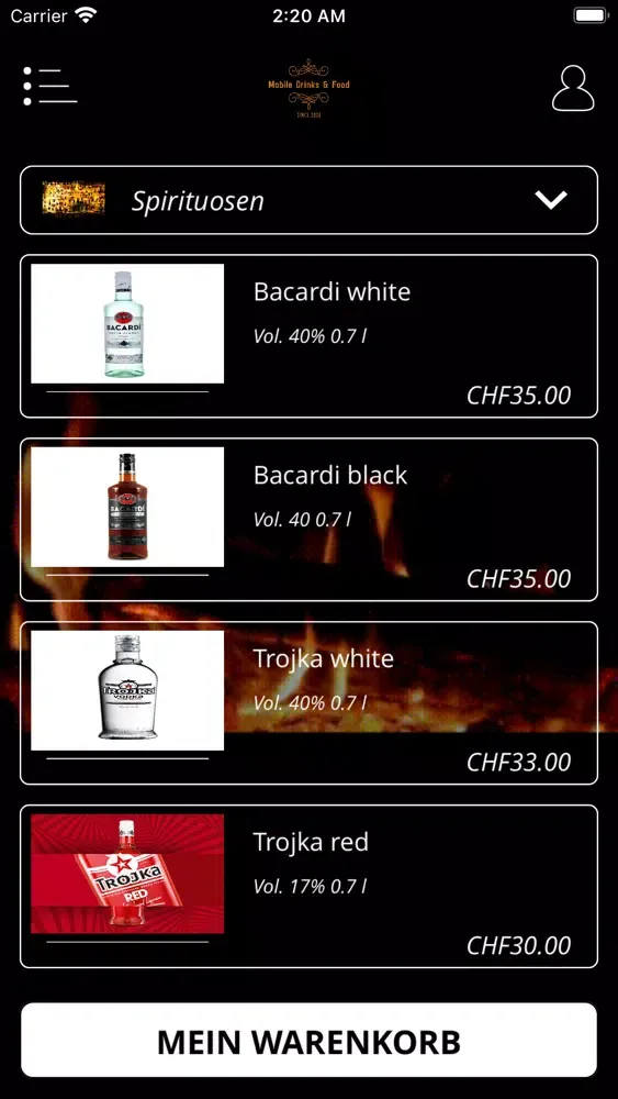 Zrzuty ekranu Mobile Drinks & Nightshop