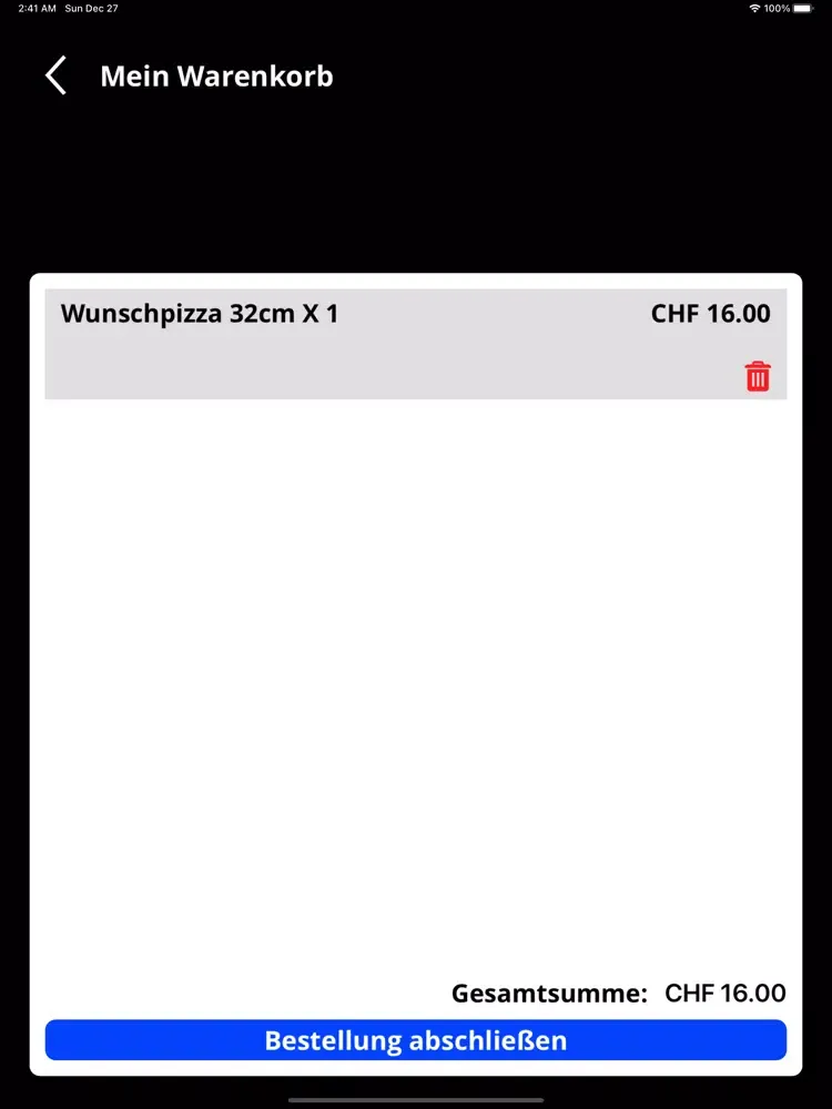 Picante Pizzeria Wald iPad  스크린샷