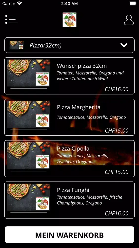 Picante Pizzeria Wald 스크린샷