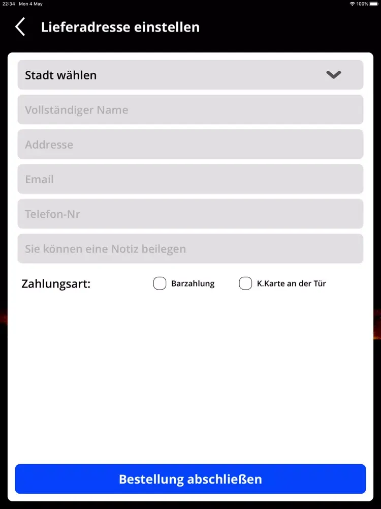 Pizza Kurier Seeland iPad  Screenshots