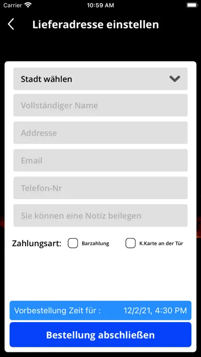 Tangkapan skrin Rapida Pizza Kurier