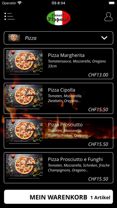 Captures d'écran de Pizzeria Pipponi Thalwil
