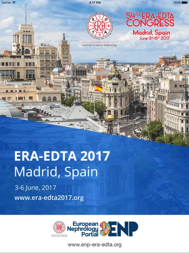 Скриншоты ERA-EDTA 2017 iPad 