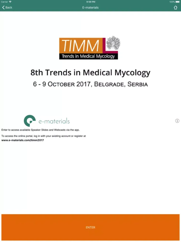 Screenshot di TIMM 2017 iPad 