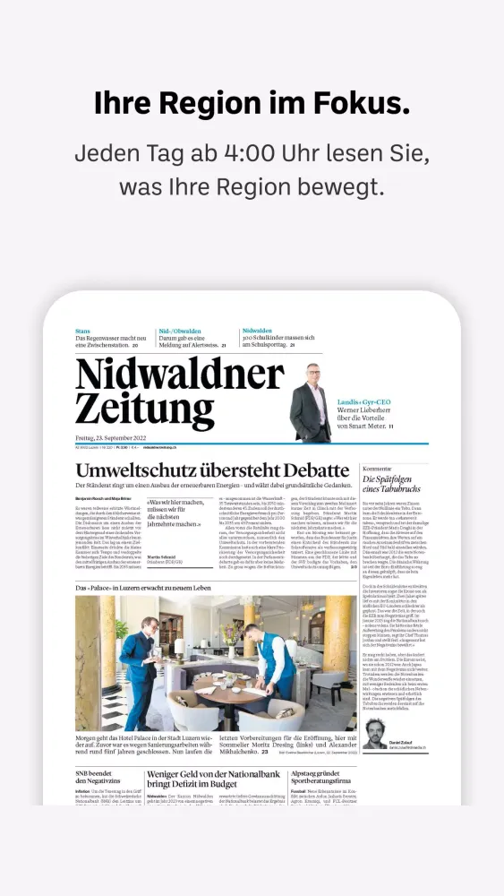 Nidwaldner Zeitung E-Paper Screenshots