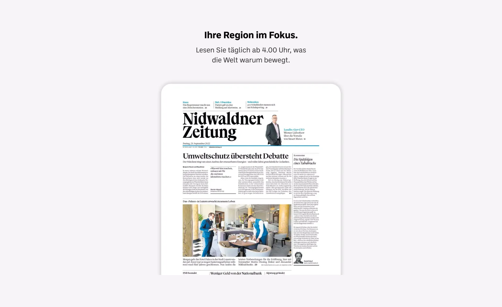Nidwaldner Zeitung E-Paper Screenshots