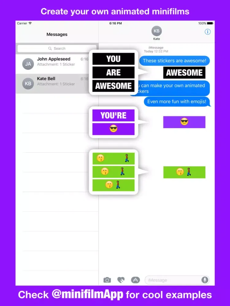 Скриншоты minifilm - Create Your Own Animated Stickers iPad 