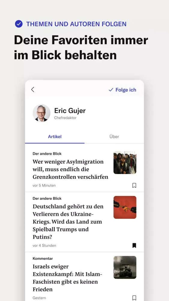 Zrzuty ekranu NZZ