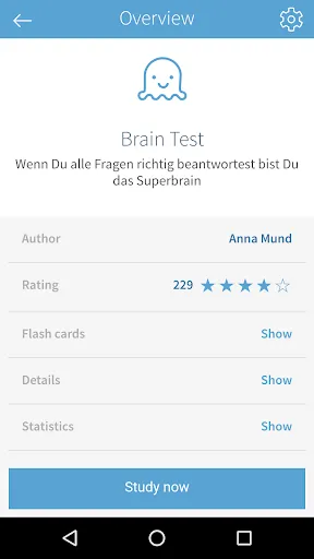 Captures d'écran de card2brain flashcards