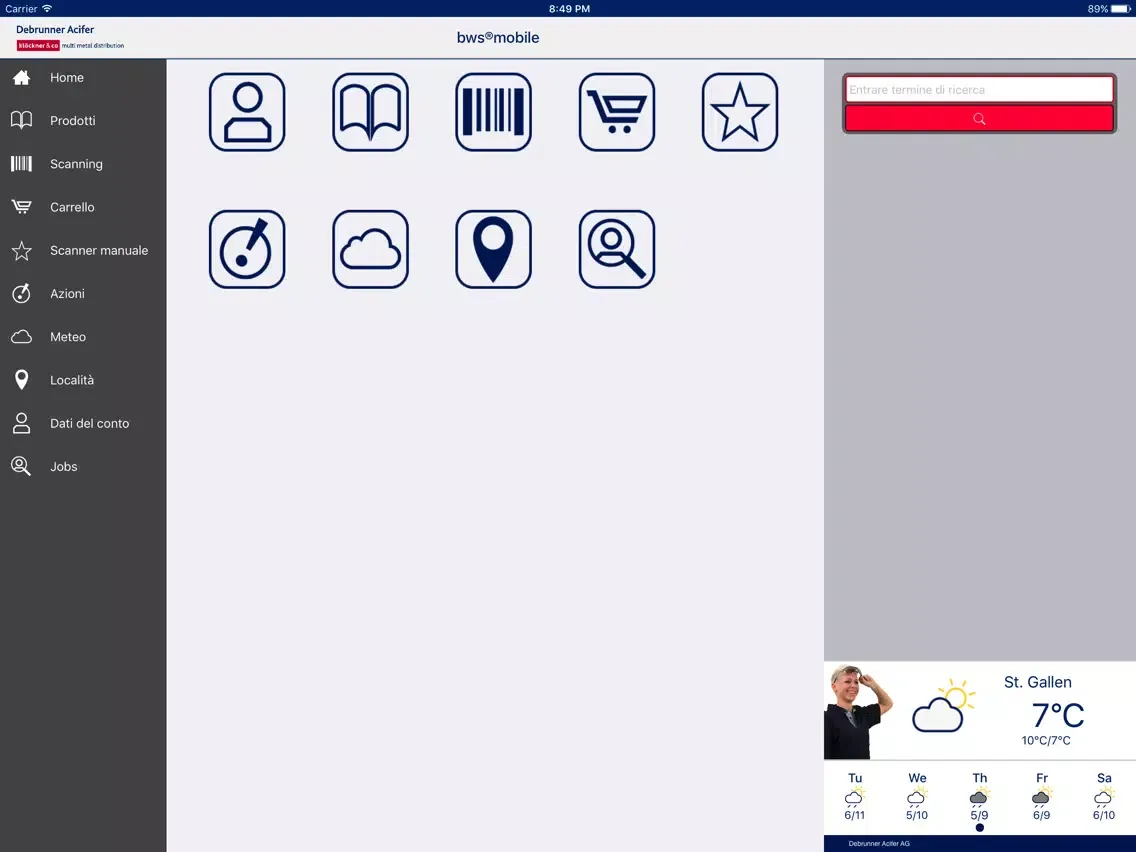 Tangkapan skrin bws mobile (italiano) iPad 