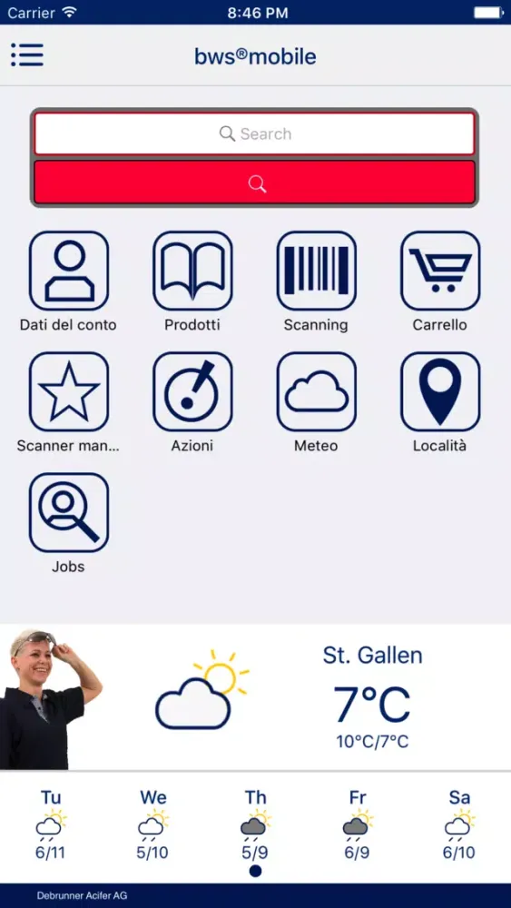 Tangkapan skrin bws mobile (italiano)