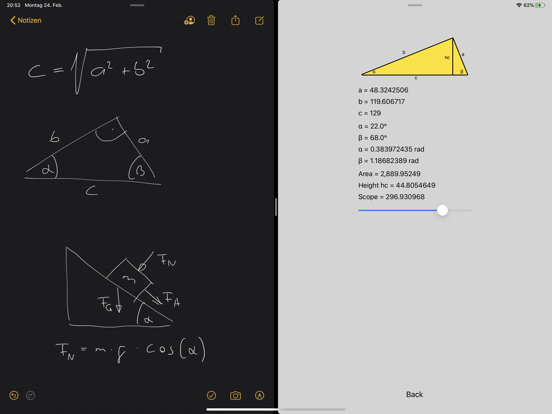 Right Triangle Solver iPad 应用截图