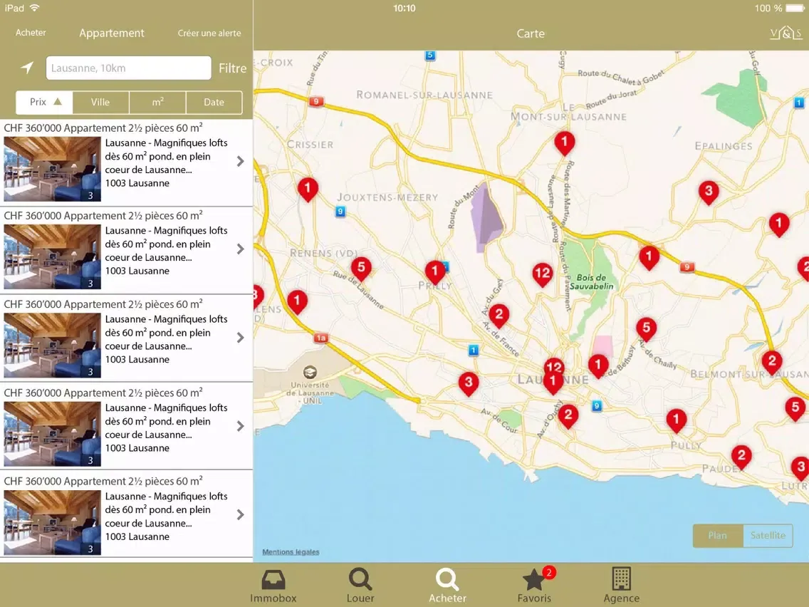 Captures d'écran de Veyrat Sarasin SA iPad 