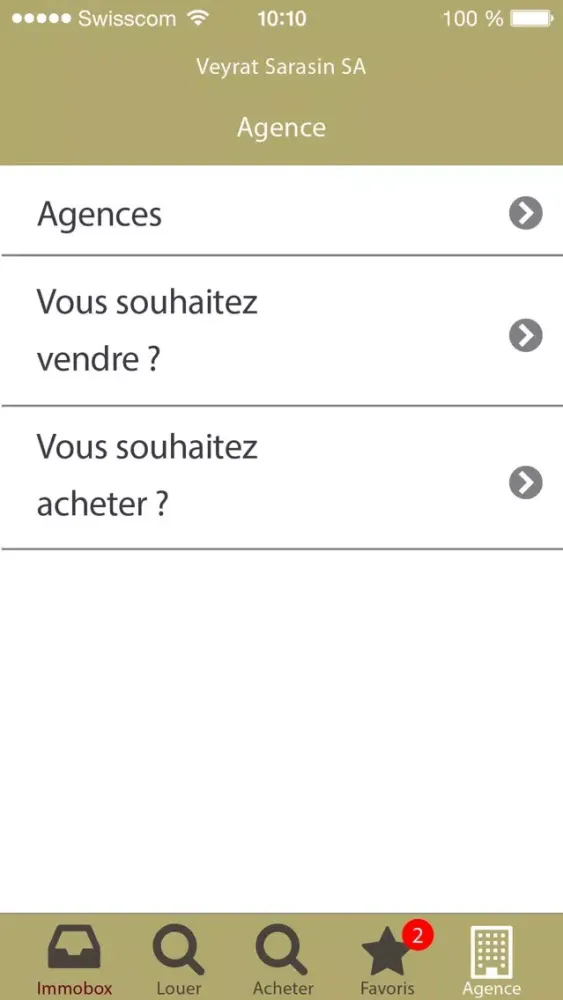 Captures d'écran de Veyrat Sarasin SA