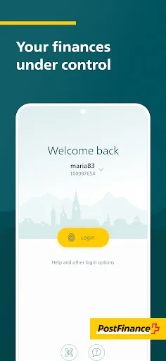 PostFinance App Screenshots