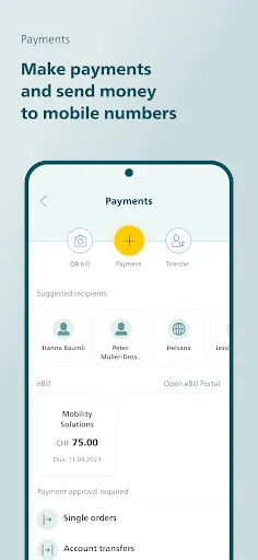 PostFinance App Screenshots