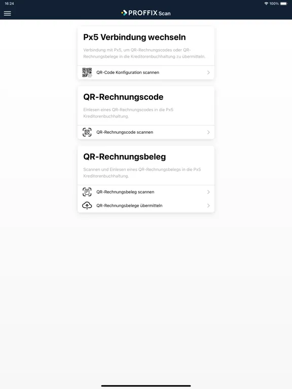 Screenshot di Proffix Scan iPad 