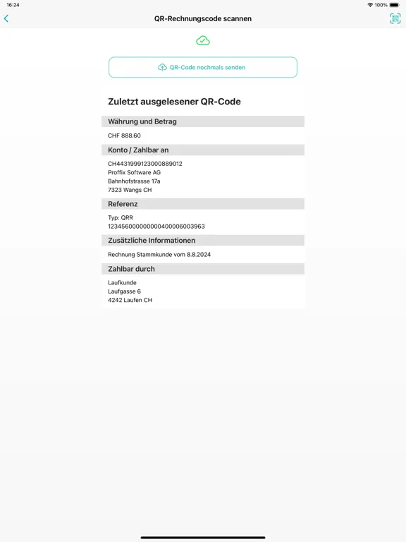 Screenshot di Proffix Scan iPad 
