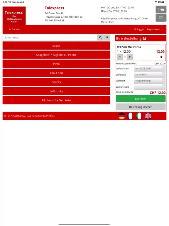 Talexpress Kurier iPad  Screenshots