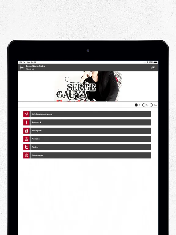 Capturas de pantalla de Serge Gauya Radio iPad 